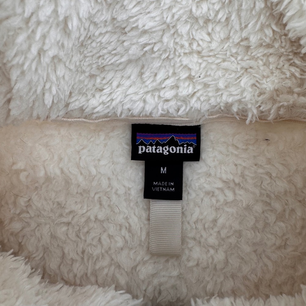 Patagonia Los Gatos Pullover Womens Medium Cream Fleece Quarter Zip Jacket - Picture 4 of 7